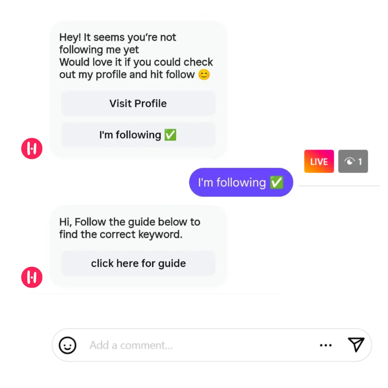 Live Comment Automation